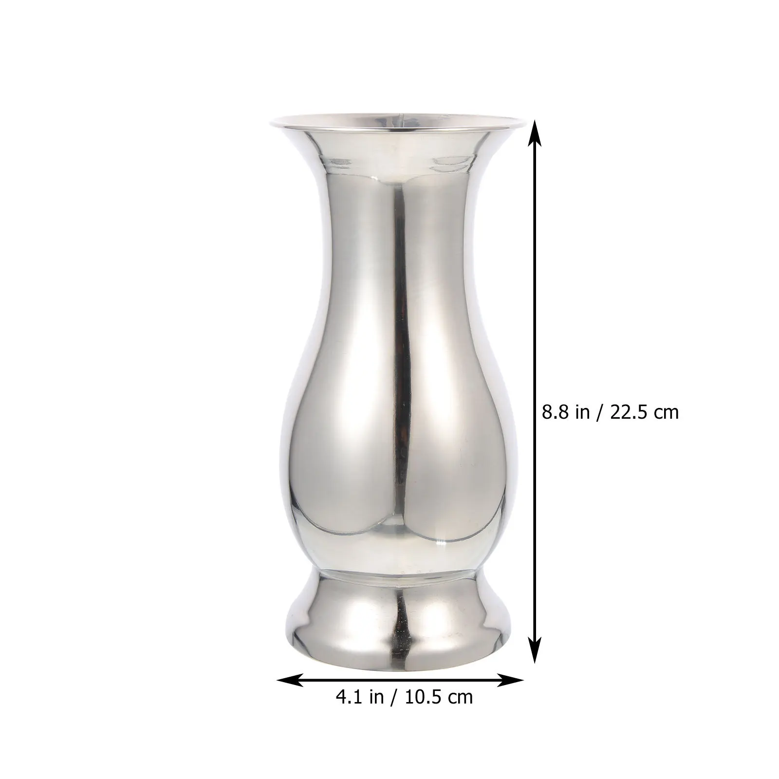 

Stainless Steel Flower Vase Wear Resistant Metal Flower Holder for Home Tabletop Centerpiece Home Decoration Tabletop Ornament
