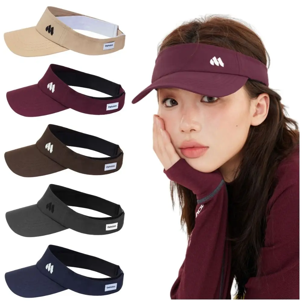Fashion Breathable Golf Sun Hat UV Protection Adjustable Tennis Hat Casual Simple Empty Top Hat Running Sports view 3