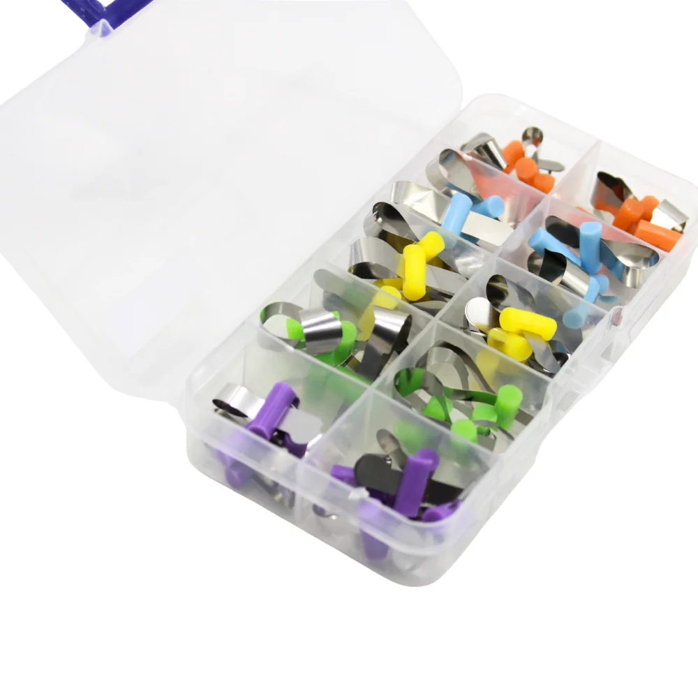 AG  Dental Orthodontic Forming Sheet Sectional Contoured Metal Matrices with Positioning for Dentist Adult/Children 50pcs/Box