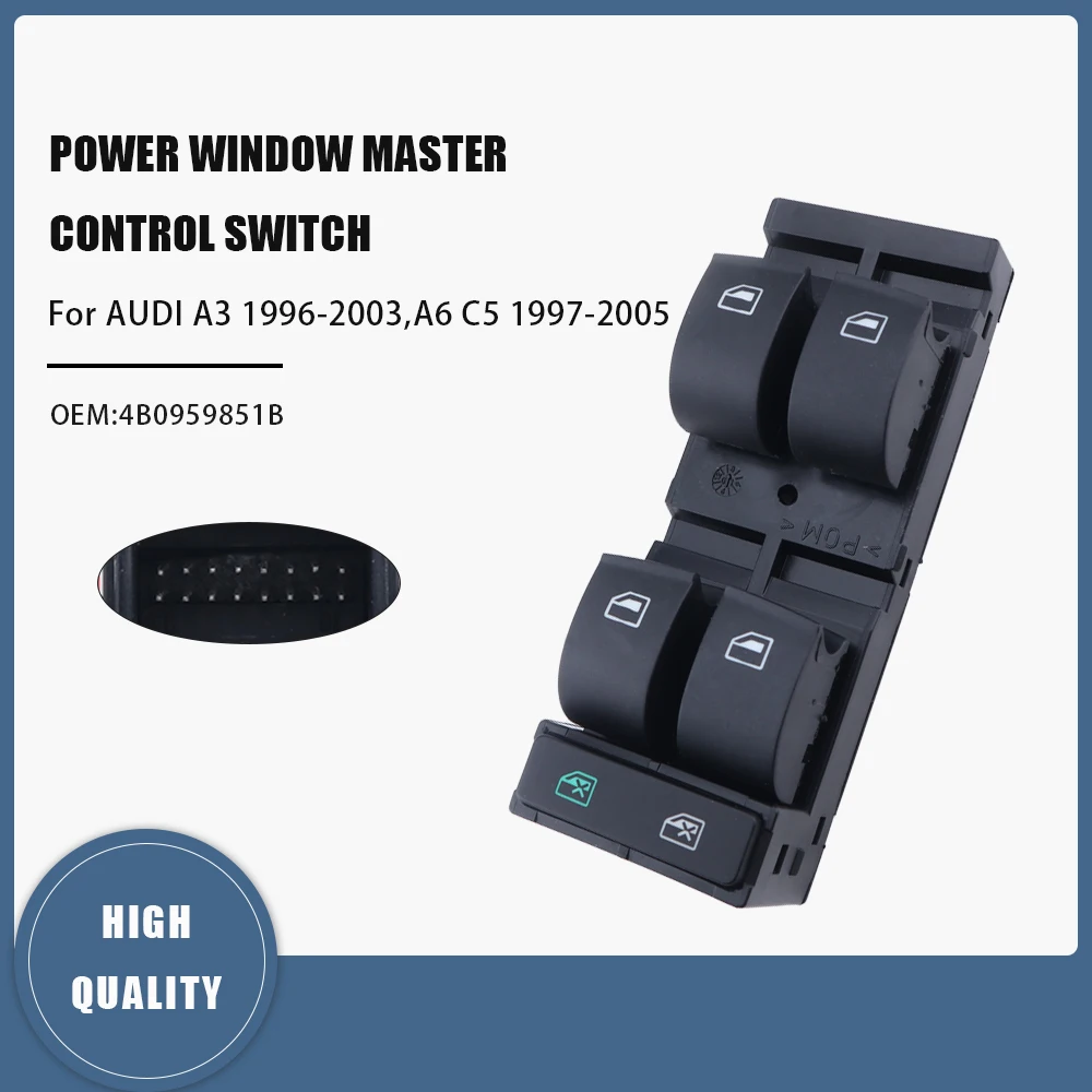 

Автомобильные аксессуары для Audi A6 C5 1998-2004 RS6 S6 Allroad Электрический переключатель окон 4B0959851B 4B095985