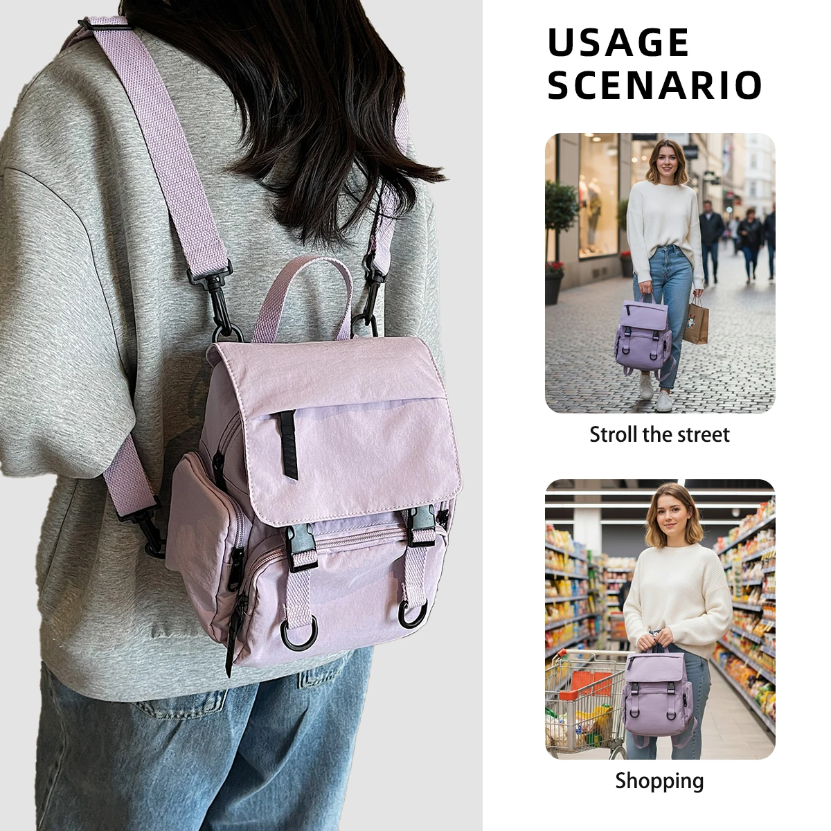 Multifunctional Shoulder Bag, Women's Backpack, Handbag, Crossbody Bags Travel Lightweight mochilas Gift, Hiking bag, Trekking