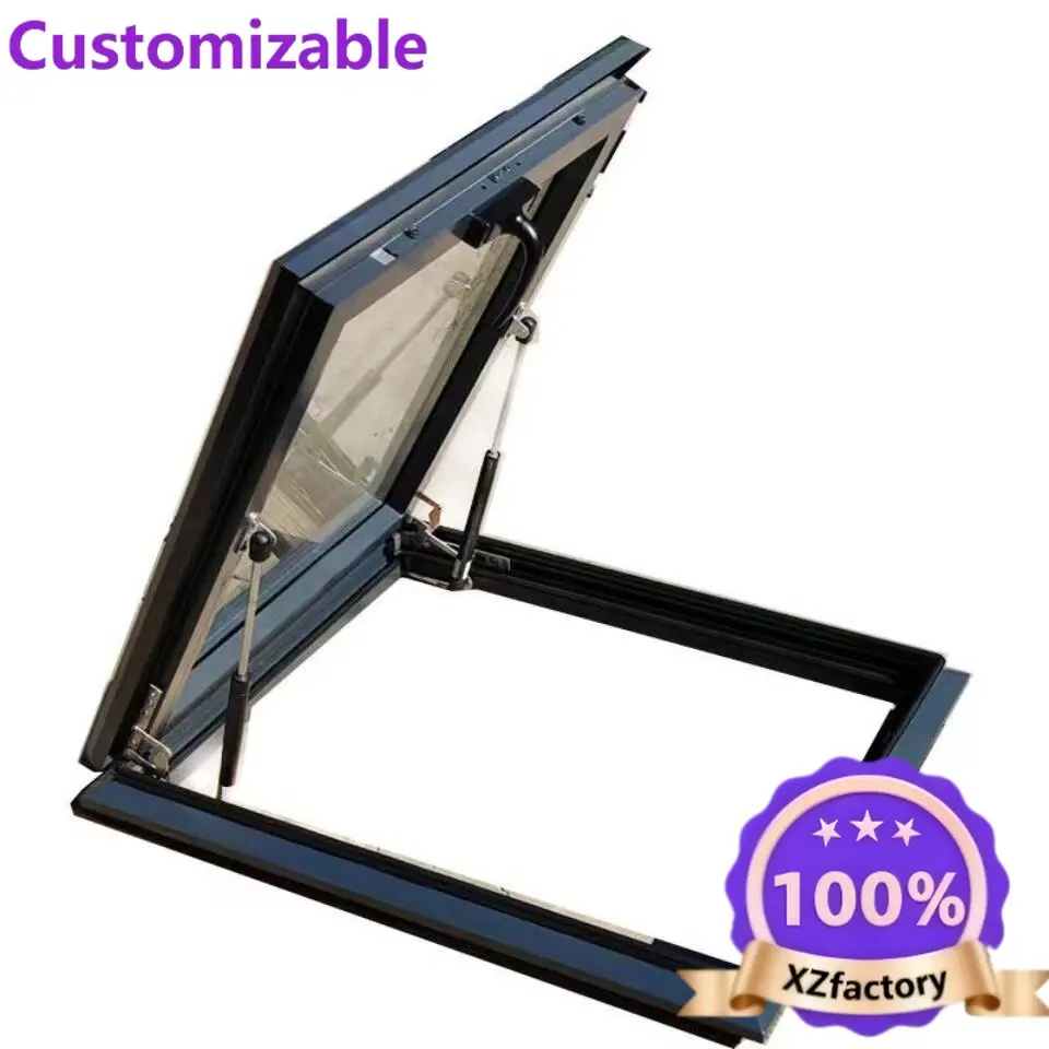 Factory Direct 2026 Thickened aluminum alloy pitched roof skylight Flat roof room Sun room Attic skylight cover Basement dayligh