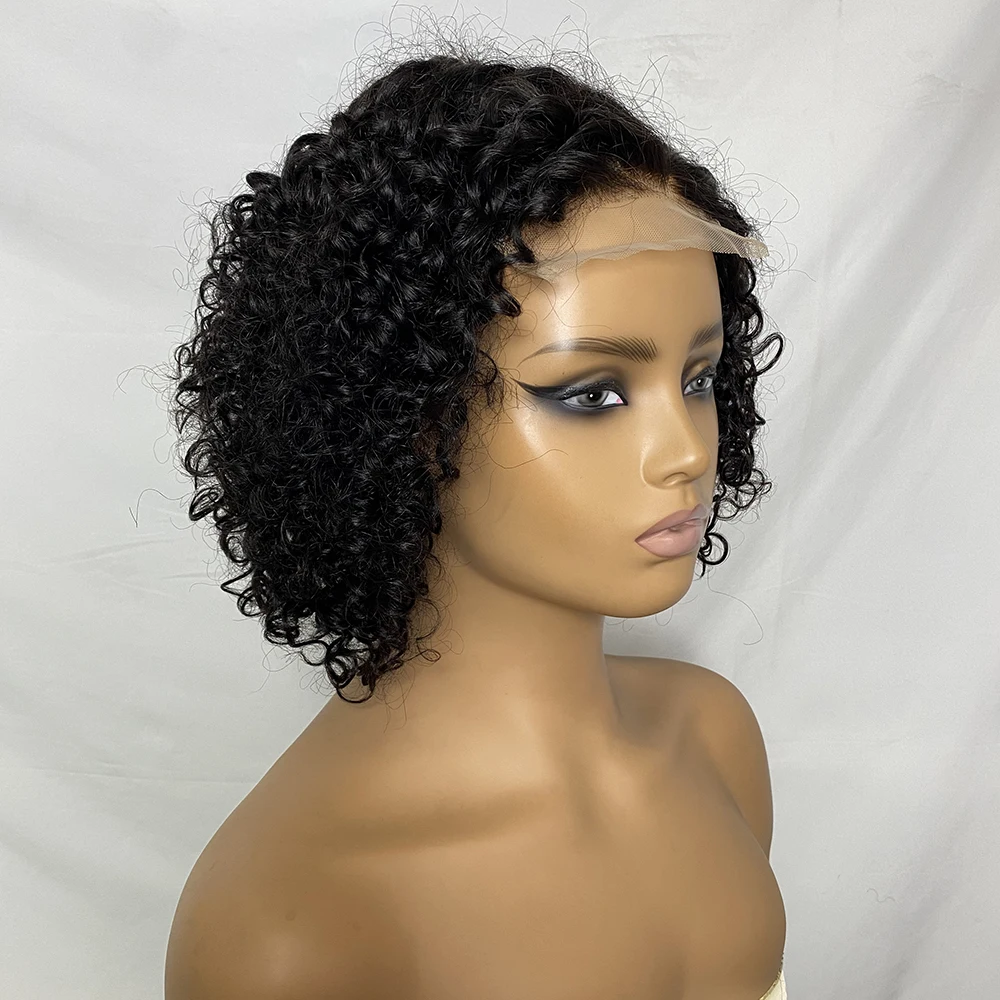 مجعد 4*4 الدانتيل إغلاق خصلات الشعر المستعار الإنسان الجانب جزء مجعد الدانتيل إغلاق الباروكات قبل قطعها مجعد 4x4 الدانتيل إغلاق الباروكات HairUGo #5