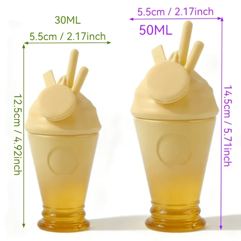 1 Pcs Nicely Designed Ice Cream Shaped Perfume Bottle, 6 Random Colors, 30ml / 50ml Capacity Optional