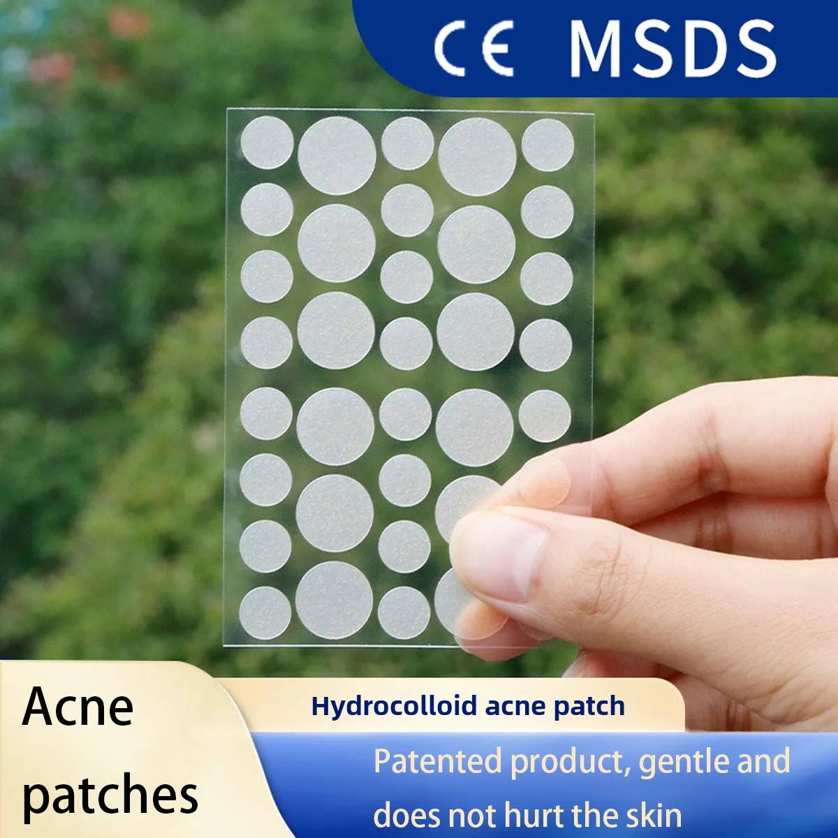Tea Tree Oil Hydrocolloid Dressing Patch 5 ชิ้น Salicylic Acid คอนซีลเลอร์กันน้ําที่มองไม่เห็น Patch แพทช์สิว
