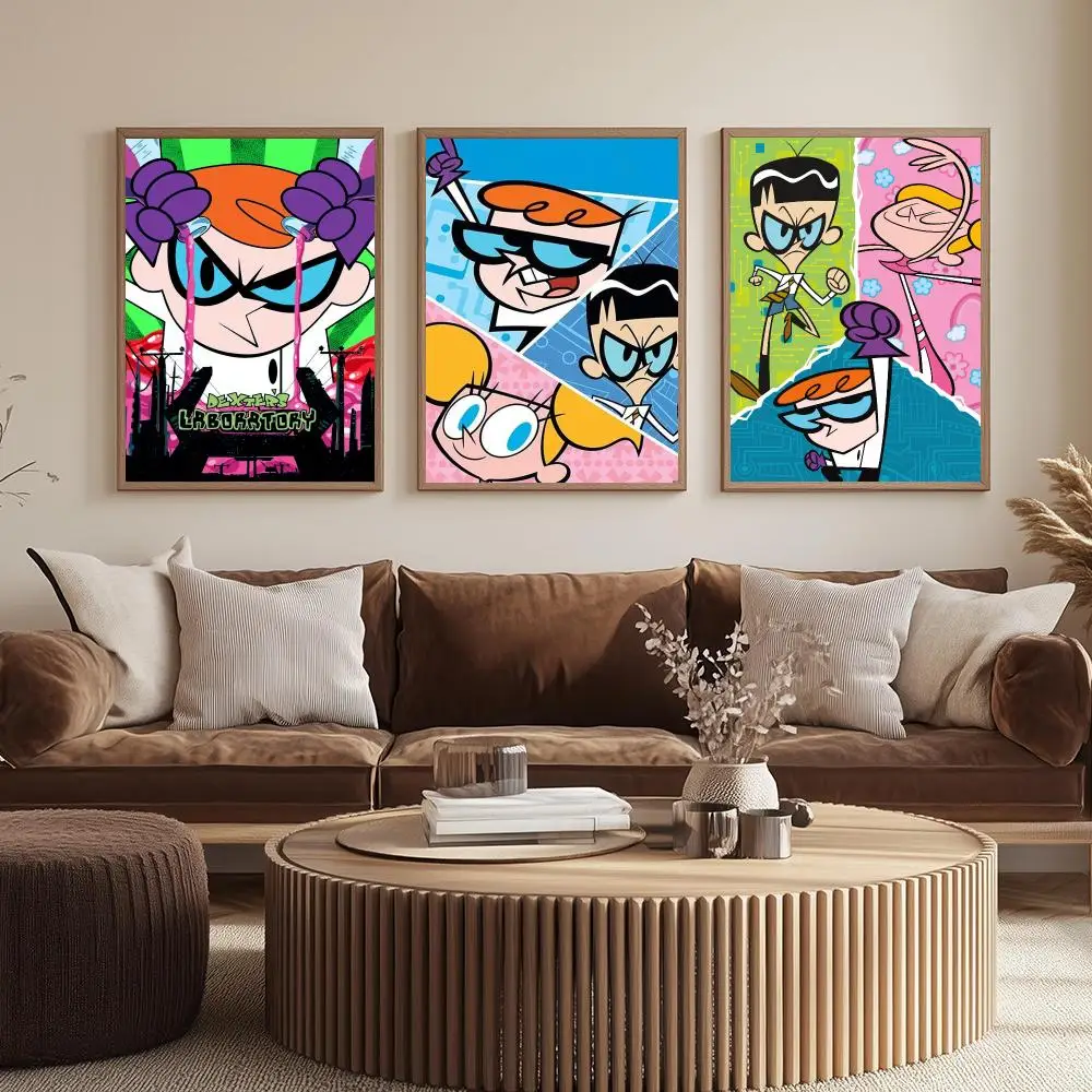 Anime D-Dexters Laboratory Poster Modern  Wall Art Aesthetic Minimalist Bedroom Decor Cafe Home Gift PP