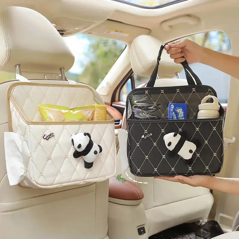 

Car Tissue Box Hanging Multi-function Car Seat Back Tissue Box Hanging Bag Car Interior Storage Supplies for Women