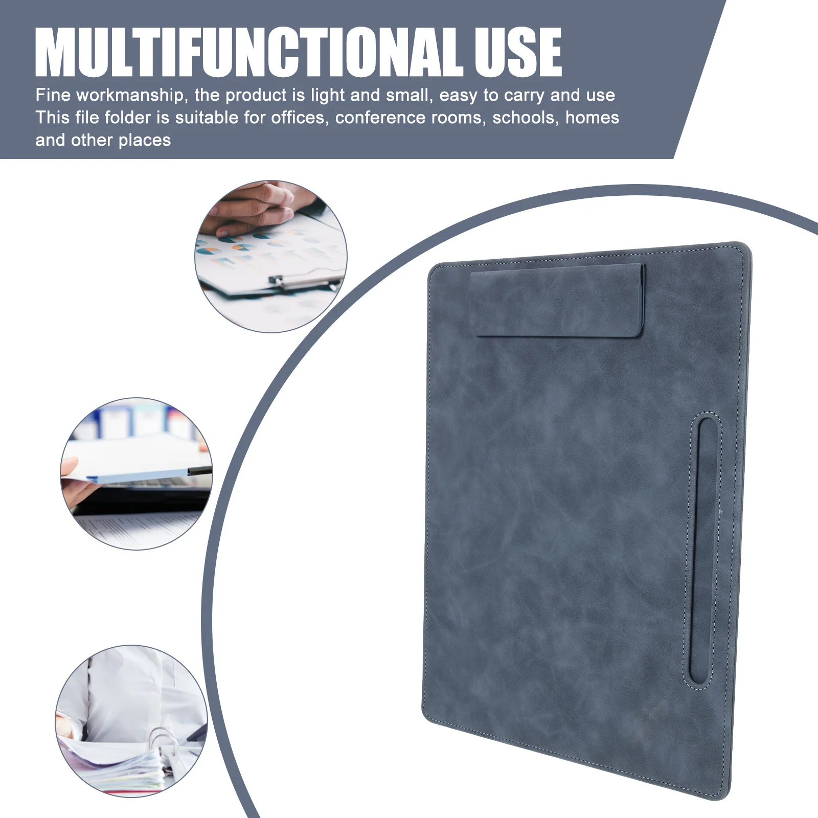 Clipboard A4 Lightweight Plastic Document Organizer File Folder Portable Writing Board Office School Conference Paper Base