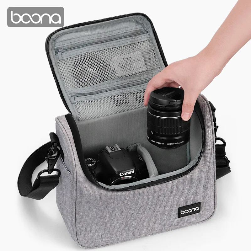 

BOONA Digital DSLR Camera Bag Waterproof Shoulder Strap Camera Case For Canon Nikon Sony Lens Bag Photographer Bag