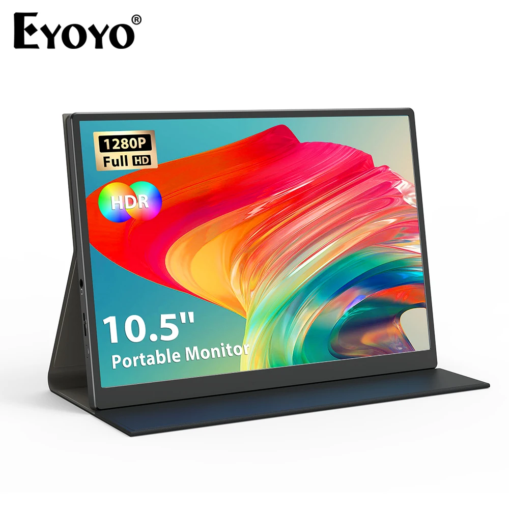 

Игровой монитор Eyoyo Full HD 10,5 дюймов IPS 1920*1280 420CD 100% sRGB с пластиковым корпусом, портативный второй экран Type-C для ноутбука/телефона