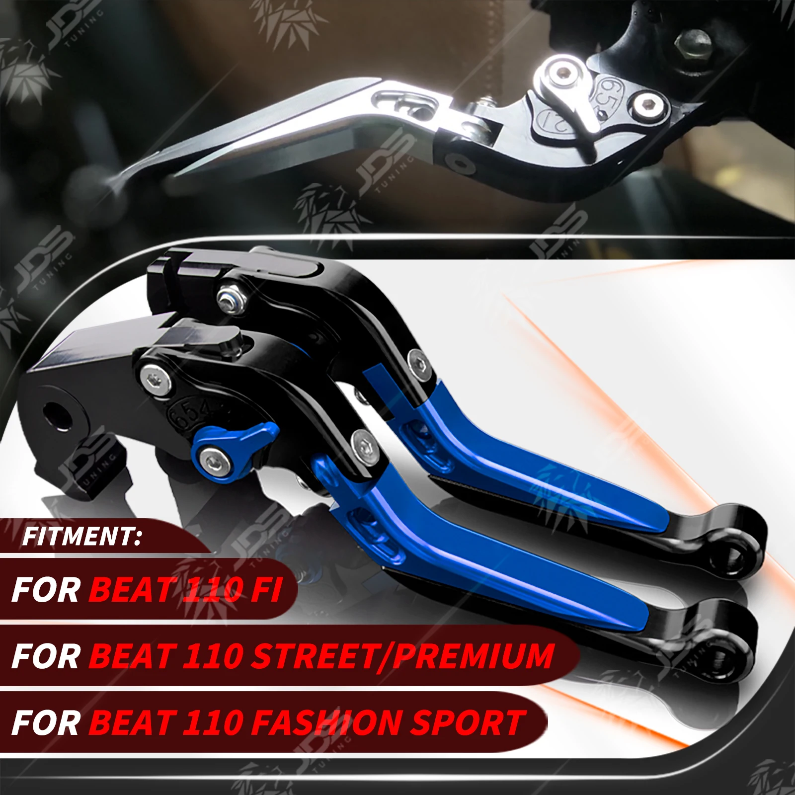 

JDSTUNING For Honda BEAT 110 FI/STREET/PREMIUM/SPORT Clutch Lever Brake Lever Adjustable Folding Handle Levers Accessories Parts