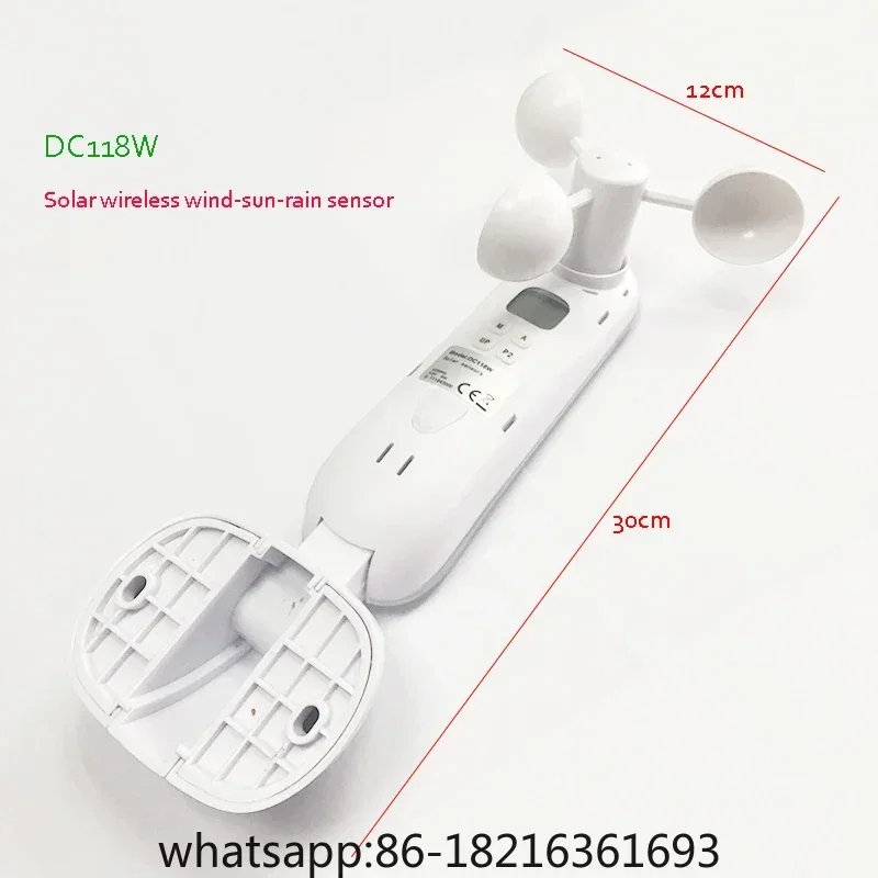 

1 шт. MOQ DC118W 433 МГц солнечный беспроводной датчик дождя ветра и солнца для маркизы и жалюзи