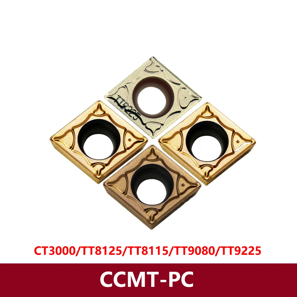 

CCMT 060204 CCMT09T304 PC CCMT060204PC CCMT120404PC CCMT120408PC CT3000 TT9080 TT9225 Carbide Inserts CNC Lathe Cutter Tools Bar