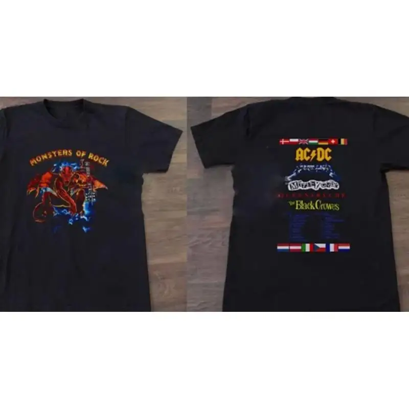 Monsters of Rock festival Metal Concert Europe T Shirt 1991 S 5XL 2 SIDE