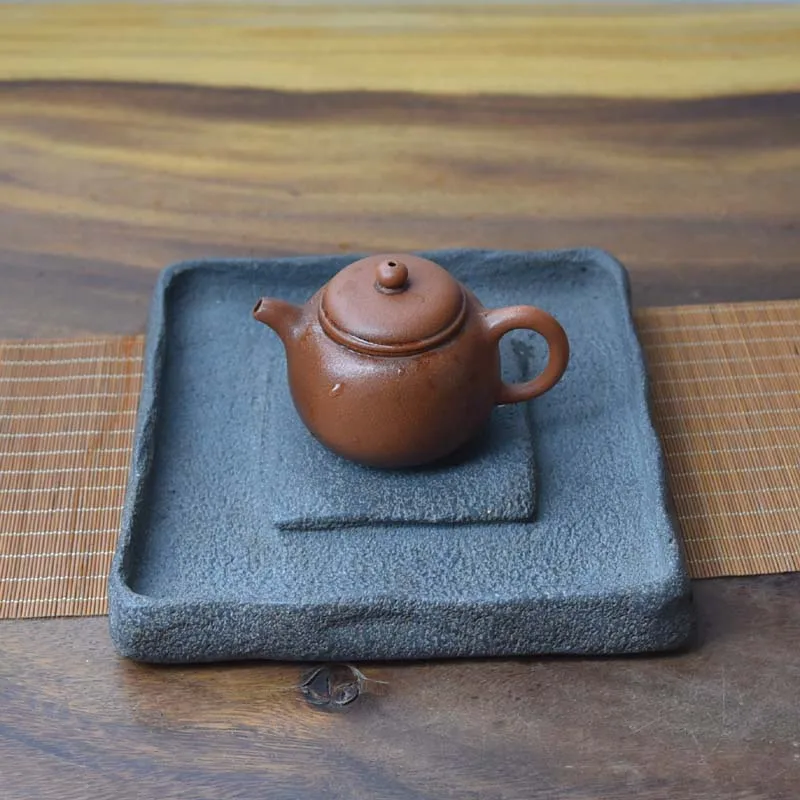 Tea Tray Natural Stone Plant Pot Bonsai Plate Landscape Table Garden Volcanics Home Decoration Craft Office Teaware Originality