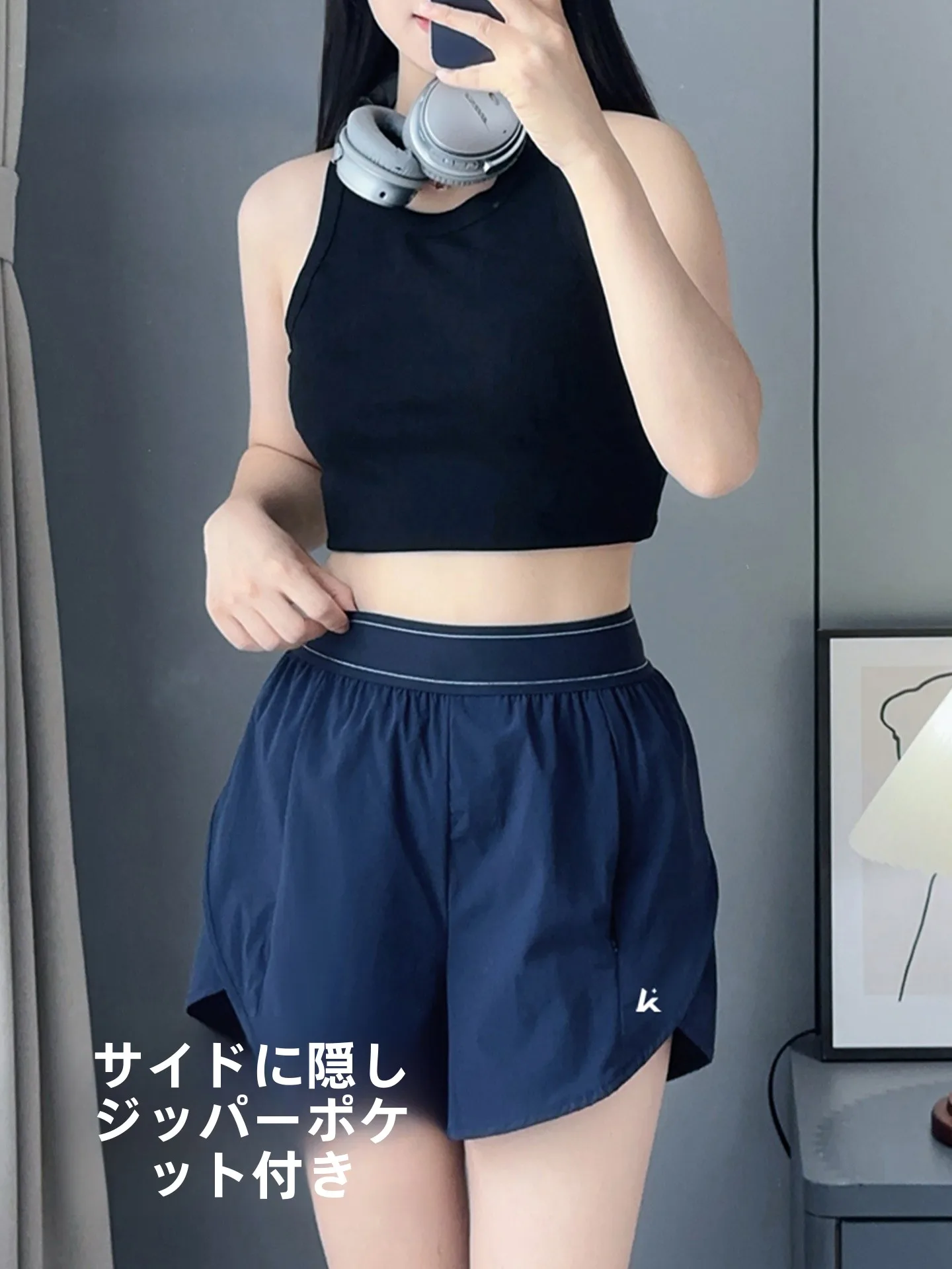 レディース-ランニングショーツ-インナーライニング-バドミントン-スポーツパンツ-速乾性-フィットネス-ランニングパンツ-ストレートレッグパンツ