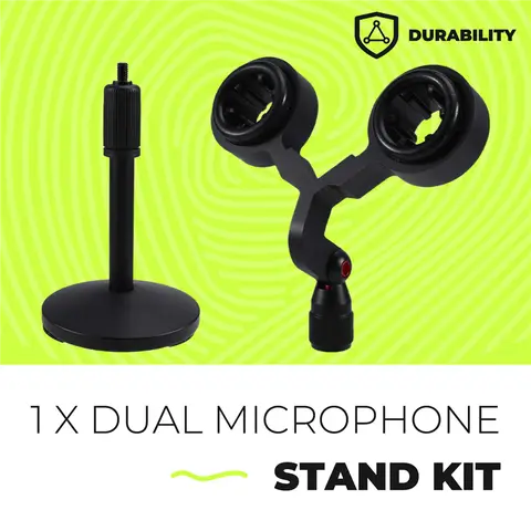 Dual Microphone Stand Kit For SM57 Universal Twin Support Shock Mount Presidential Microphone Installation Weight 1.2KG