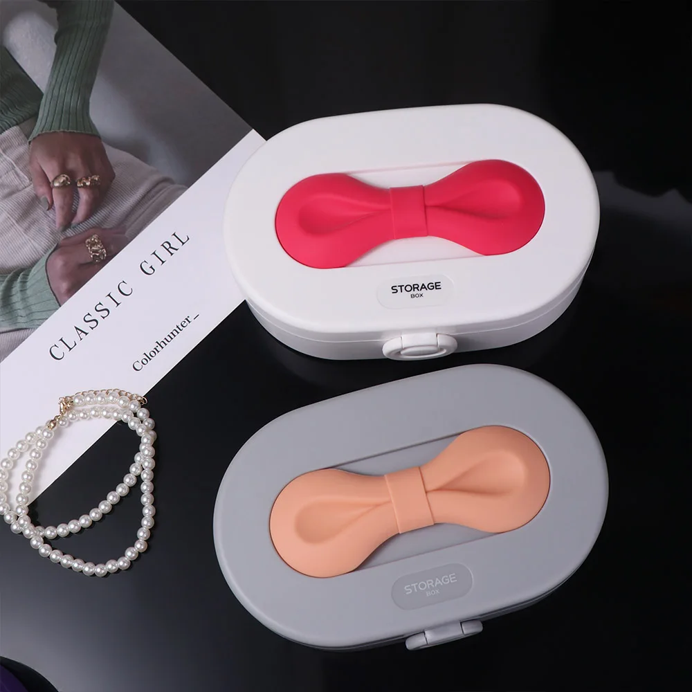 

Portable Necklace Bracelet Jewelry Packing Box Rings Organize Jewelry Storage Box Dustproof Holder Earrings Display Case Girl