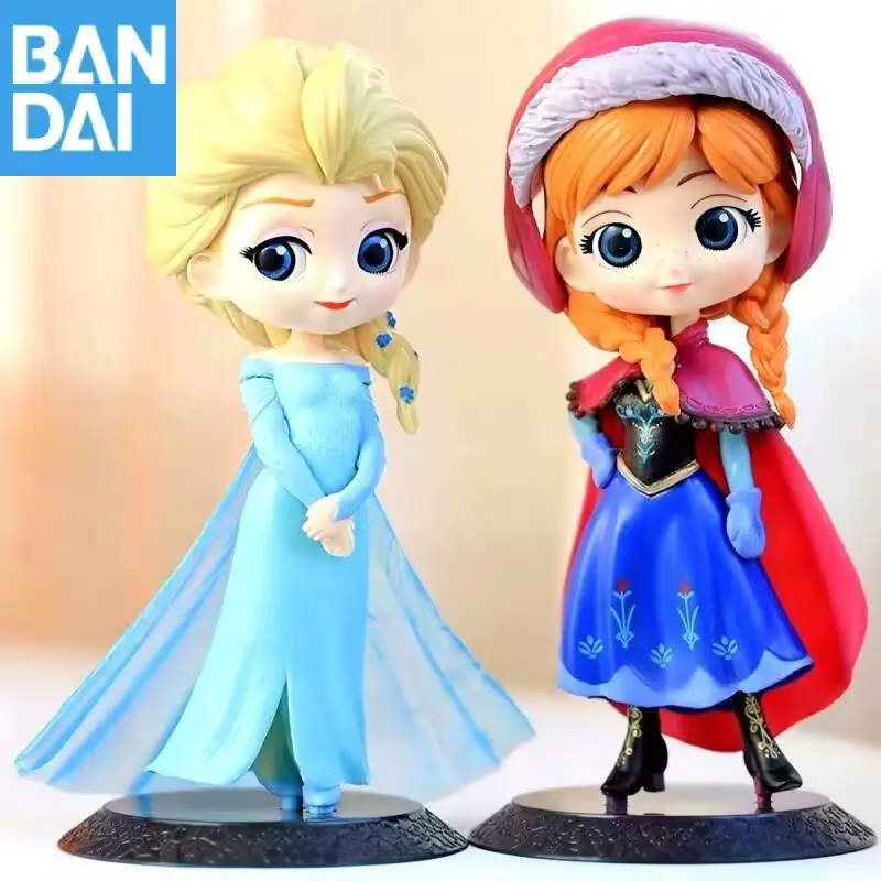 

Original Bandai BANPRESTO Frozen2 Qposket Disney Characters A Type B Type Elsa AnnaPVC Anime Figurine Collectible Model Toy Gift