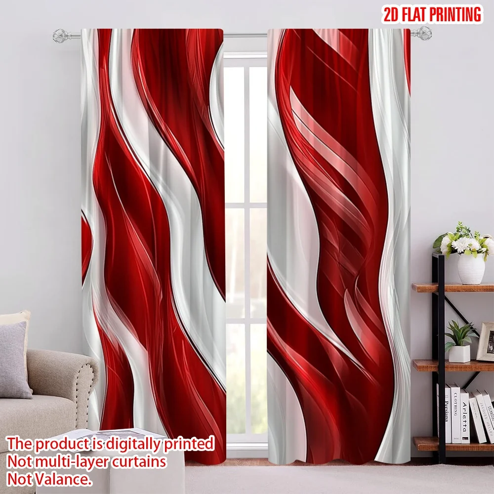 

2pcs 2D flat printing Window Drapes Abstract Art Polyester,Without Electricity Party Decorations Use for Indoor Use