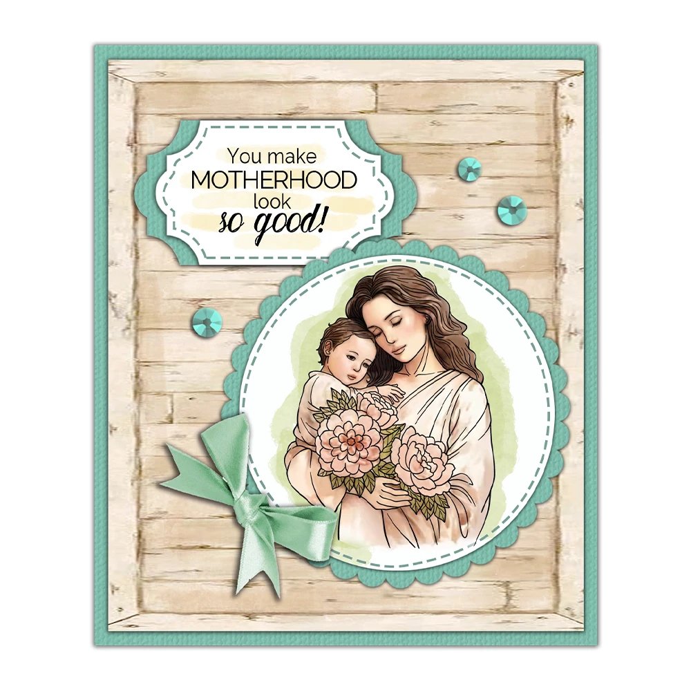 Mangocraft Great Mom Pregnat Women Clear Stamp Mother's Day Gifts DIY Scrapbooking Supplies Silicone Stamp For Card Albums Decor