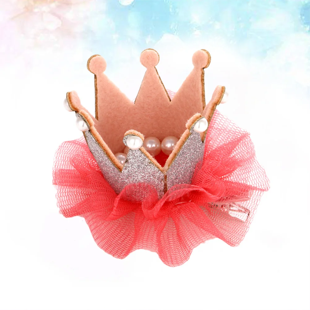 

Dog Crown Headwear -Shaped Pet Birthday Hat Adjustable Mesh Decor For Small Medium Dogs Chihuahua Pomeranian