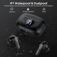 UYUXIO Ear Buds Wireless Earbuds BT 5.4 Headphones 48H Playback Built in Mic with LED Display Earphone for iPhone Andriod Phones