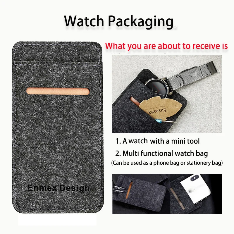 Enmex creative design men women wristwatch branch concept brief stainless steel simple face nature fashion quartz men wristwatch