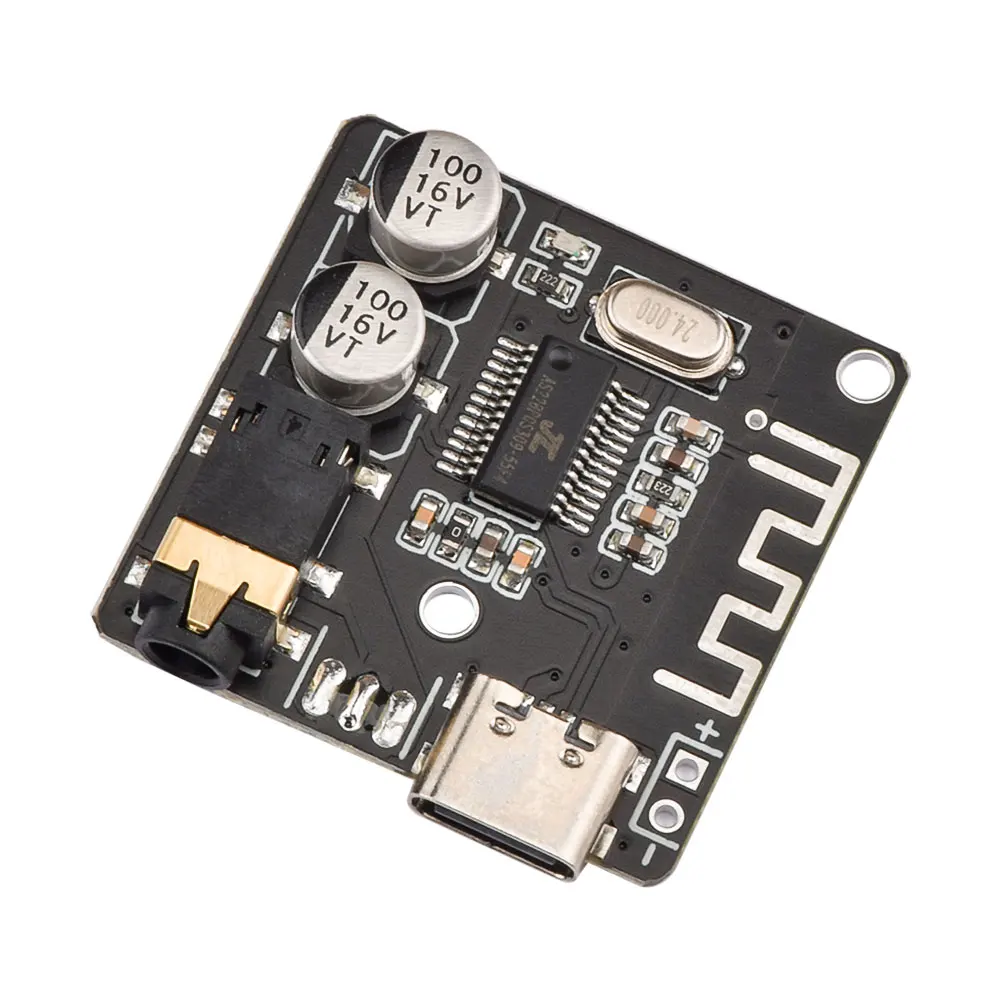 3.7-5V Mini Bluetooth Stereo Audio Receiver Board Module With Mic for arduino MP3 Player Bluetooth Lossless Decoder Board Type-C