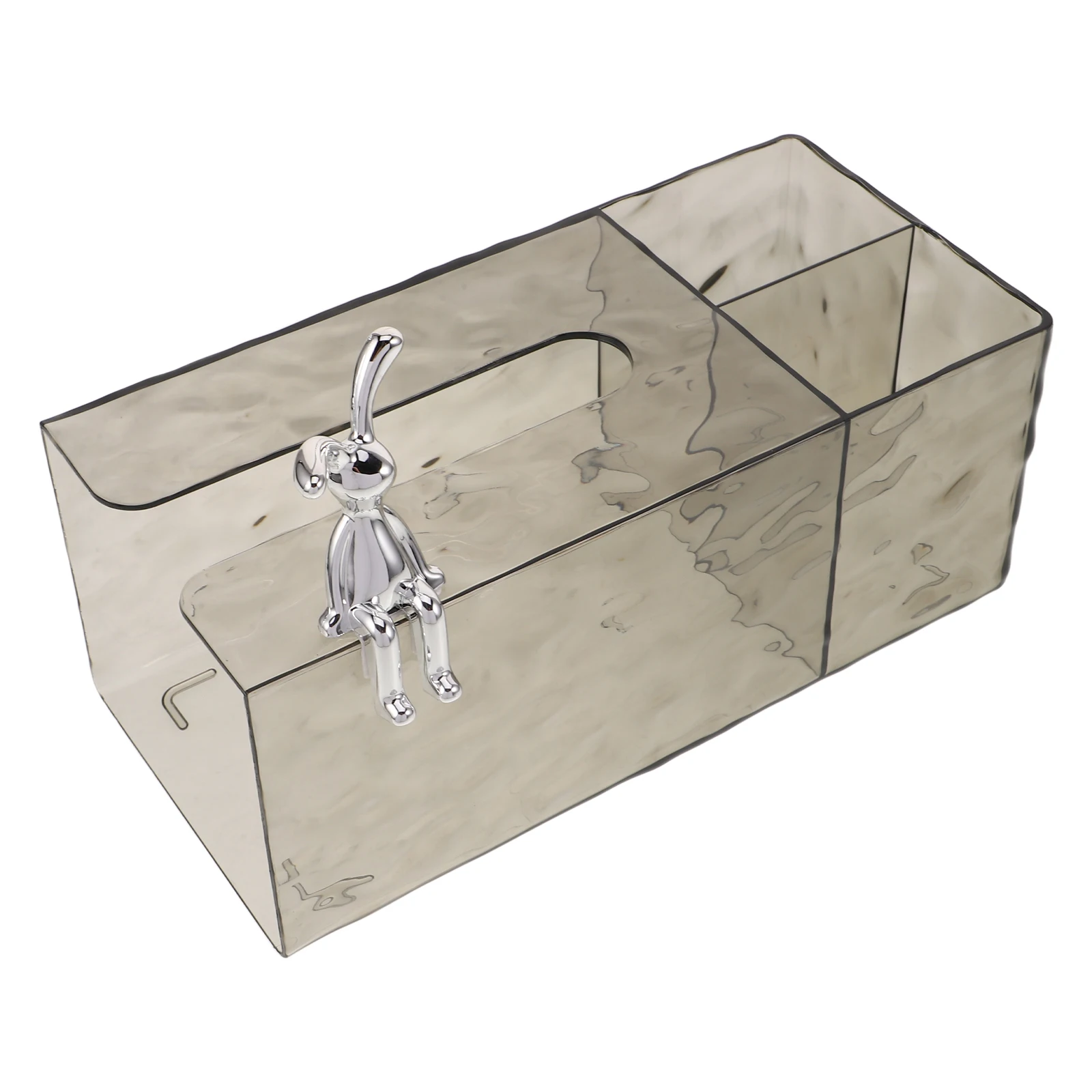 

Stylish Navy Rectangular Tissue Box Cover Multifunctional Remote Control Storage Decorative Home Organizer Toilet Tissue Box