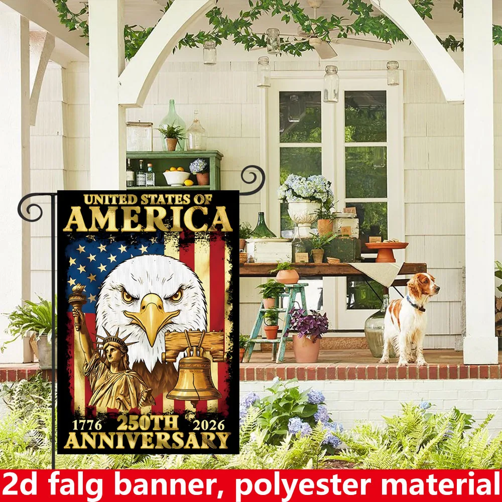 2D Flat - 2D Flat - A 2D Flat Garden Flag Celebrating The 250Th Independence Day of The United States