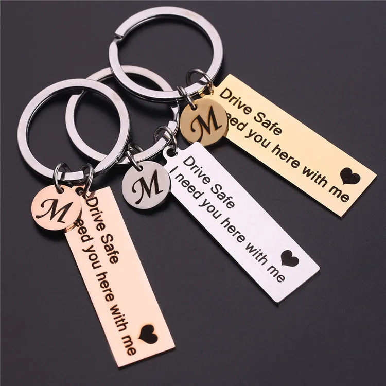 Drive Carefully I Need You To Stay with Me. Stainless Steel Love Keychain Factory Outlet Free Shipping