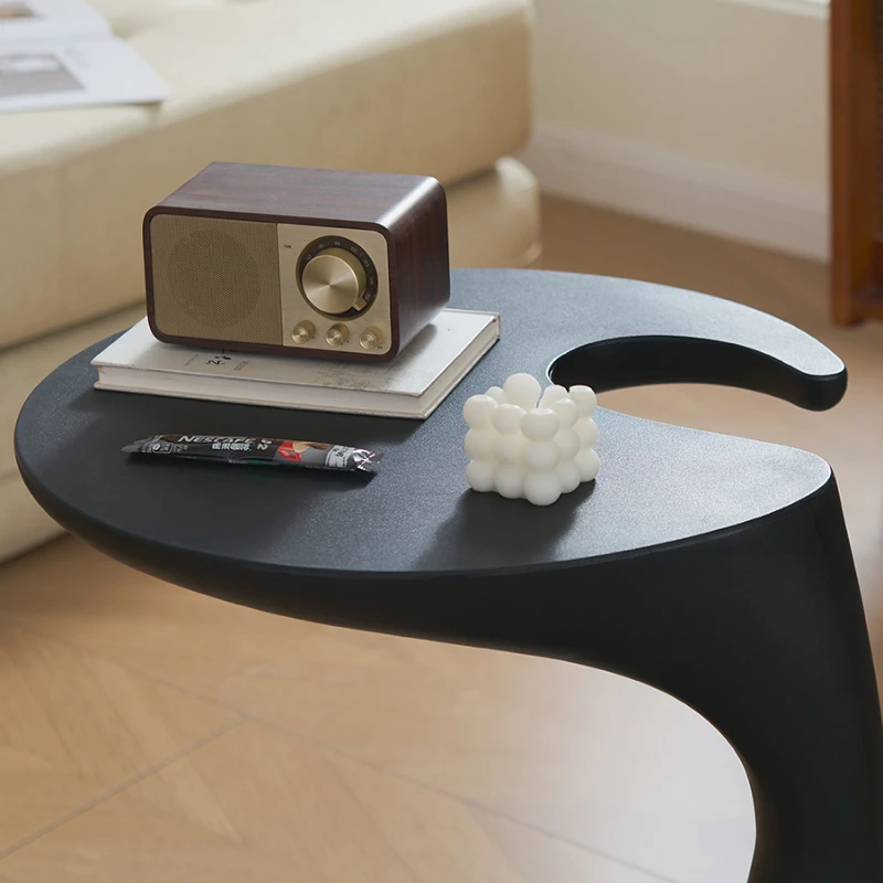 ‌Nordic Dolphin Side Table Asymmetric Living Room Table Modern Coffee Table for Sofa/Bedside Space-Saving Decor Furniture