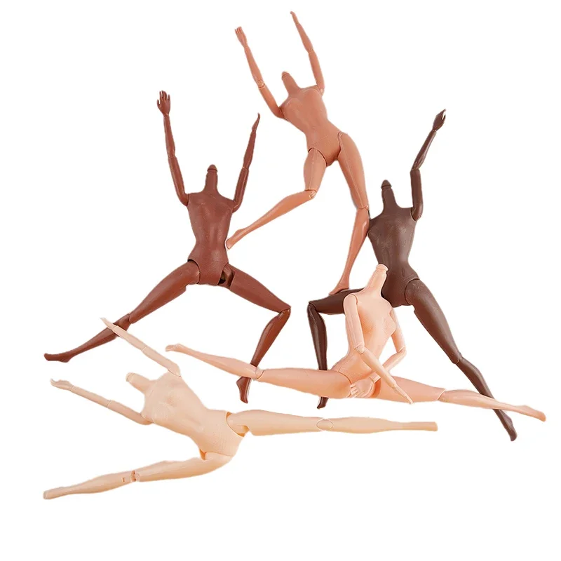 1 STÜCK 11 Bewegliche Gelenke 26/27 cm Afrikanische Puppe Nackter Körper Braune Schwarze Haut Puppenkörperhaut Kinder Hübsches Mädchen Spielzeug Geschenk