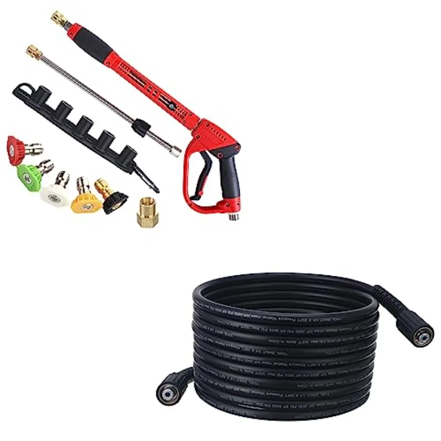 

Профессиональный пистолет для мойки высокого давления и шланг 25 футов x 1/4 дюйма