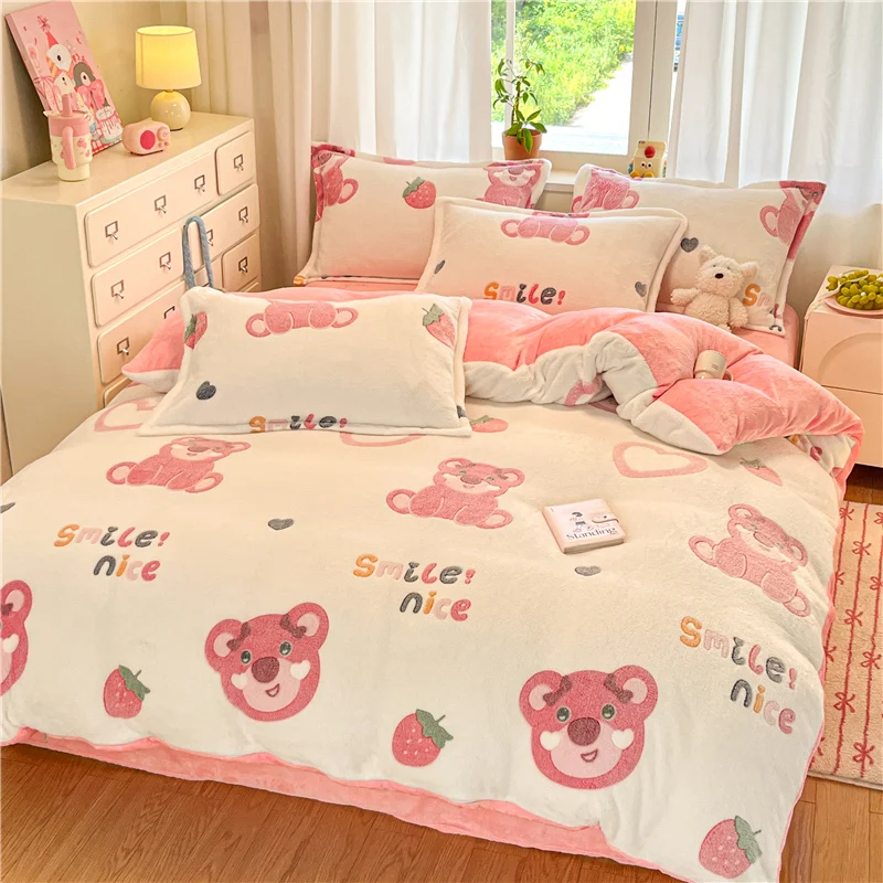 1PC Pink Bear Strawberry 