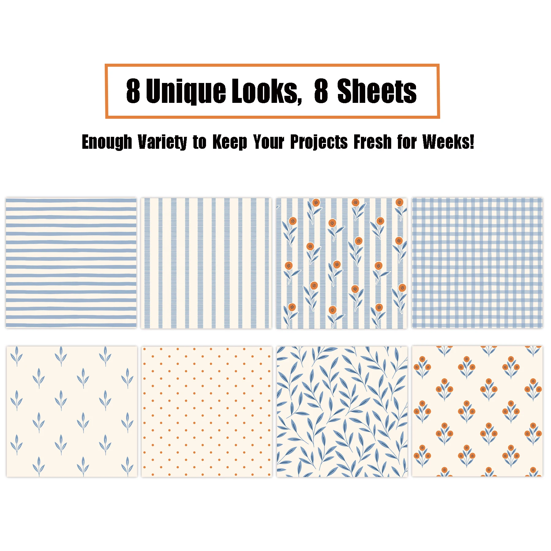 8 Sheets Fresh Plaid Scrapbook Papers DIY Craft Background Paper Junk Journal Gift Wrapping Card Making Photo Album Decoration view 5