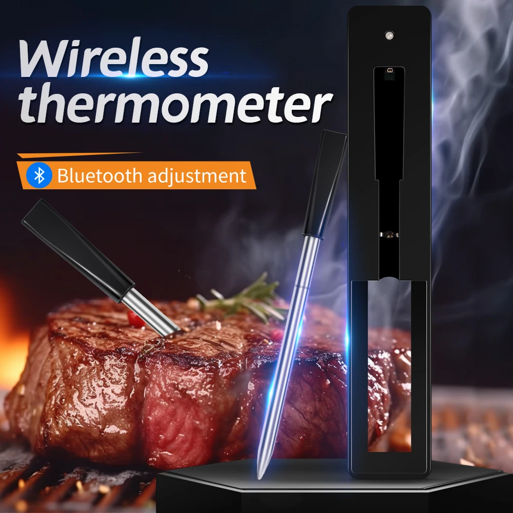 

Wireless Probe Meat Thermometer for Oven Grill BBQ Steak Kitchen Cooking Digital Smart Bluetooth Thermometer Accessories