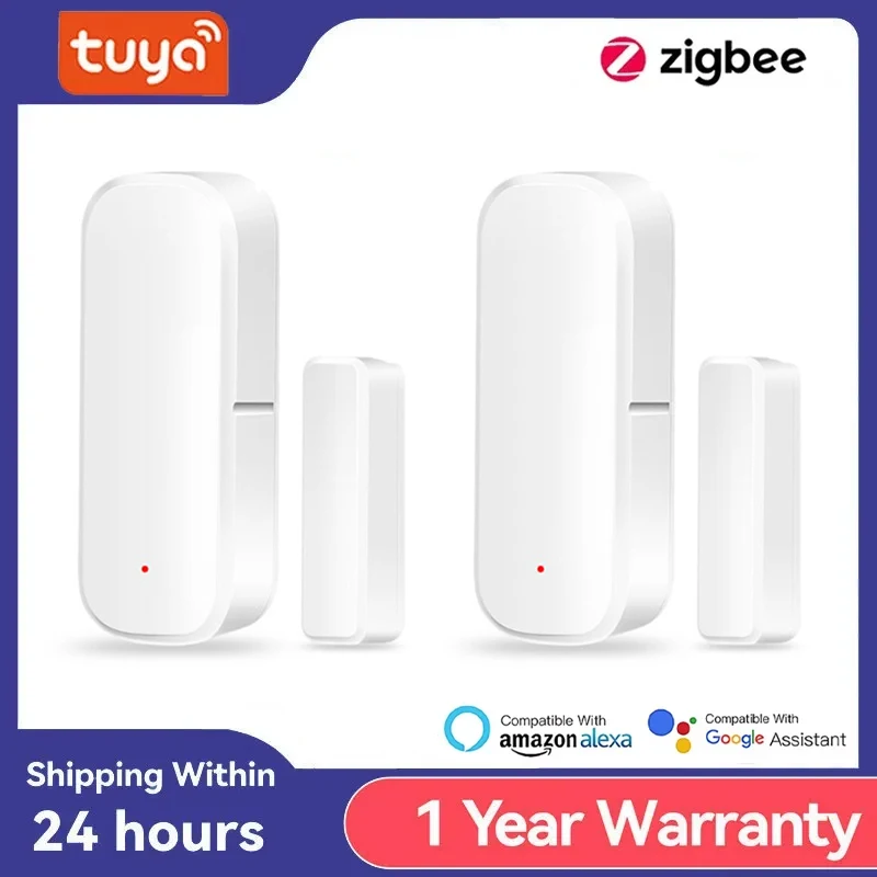

Tuya Zigbee Door Window Sensor Smart Security Alarm Open Closed Detectors Home Anti-theft Door Contact Sensor Google Home Alexa