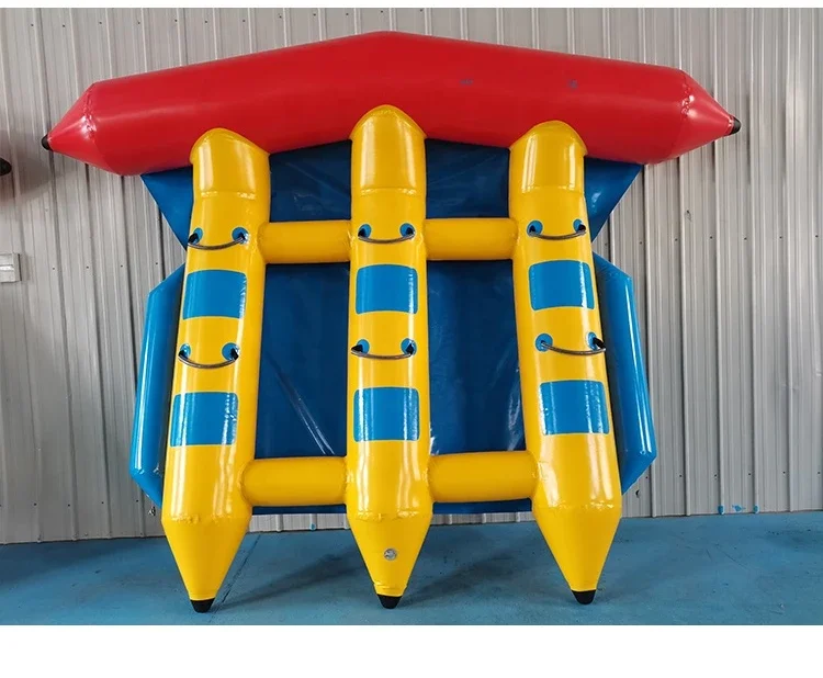 Summer beach water game inflatable water toys 6 person towable inflatable flying banana boat