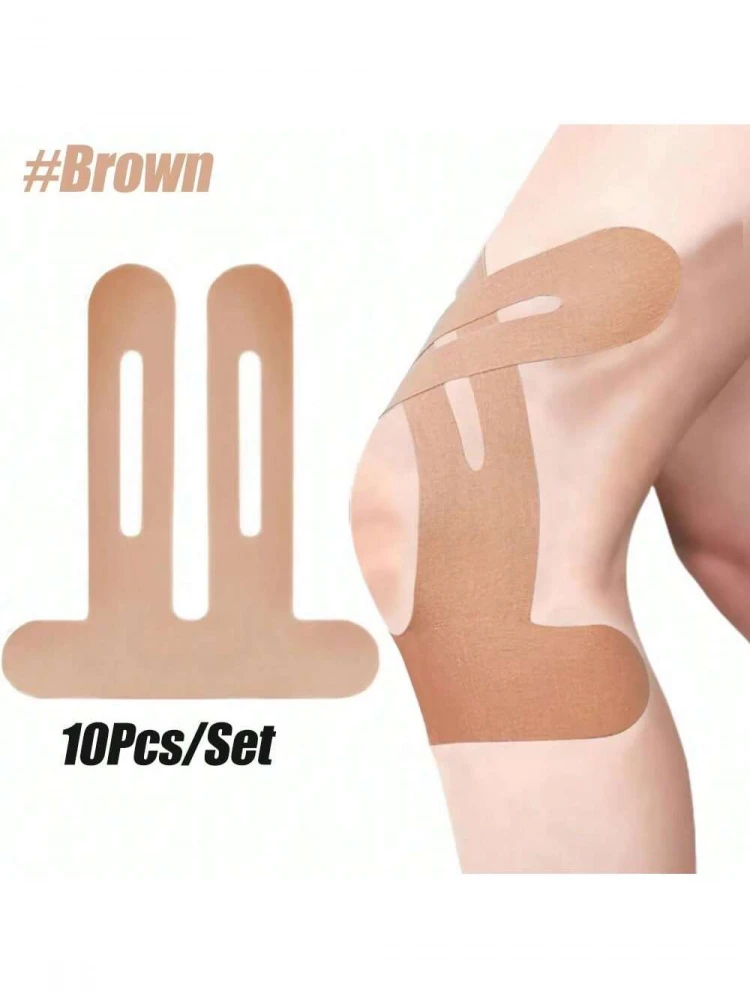 10 STKS Kinesiologie Tape voor Knieën, Waterdicht en Elastisch, Ademende Knie Tape, Atletische Tape Bieden Ondersteuning & Stabiliteit voor Hardlopen - afbeelding 2