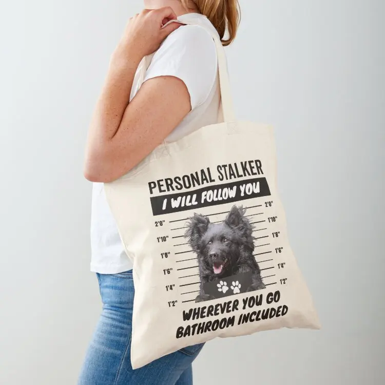 

Personal Stalker Dog a Black Mudi Tote Bag tote bag canvas shopping bag shopping Eco