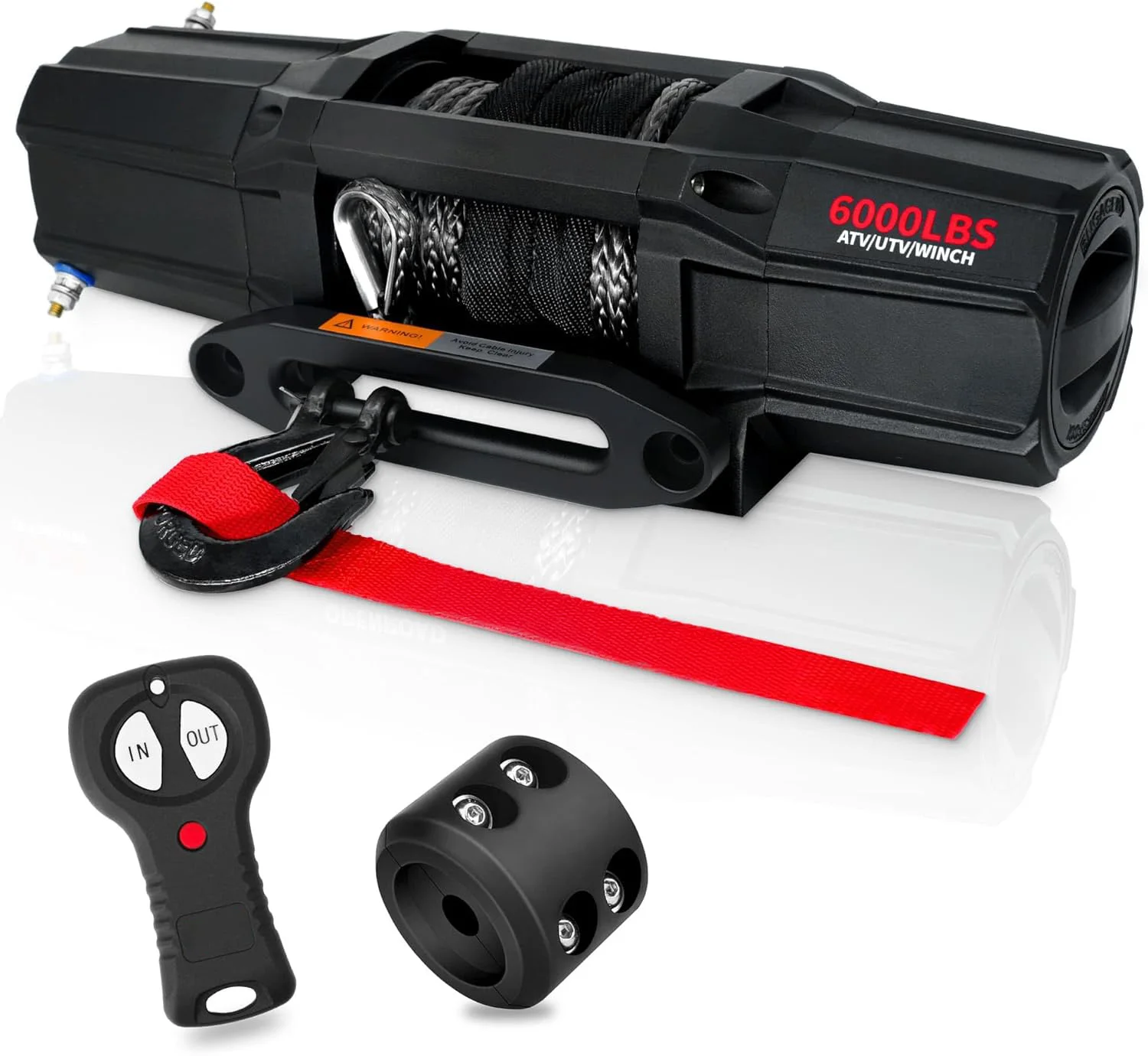 12v Electric Winch 6000 Lbs UTV ATV Winch Waterproof IP67 Electric Winch for Car Emergency Tool Kit