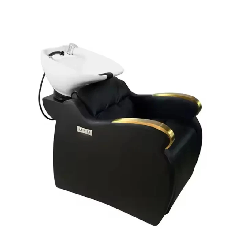 

(Sea shipping) Professional Hair Adjustable Style Hair Salon Electric Foot Lift Washing Bed & Chair Shampoo Chair With Bowl Barb