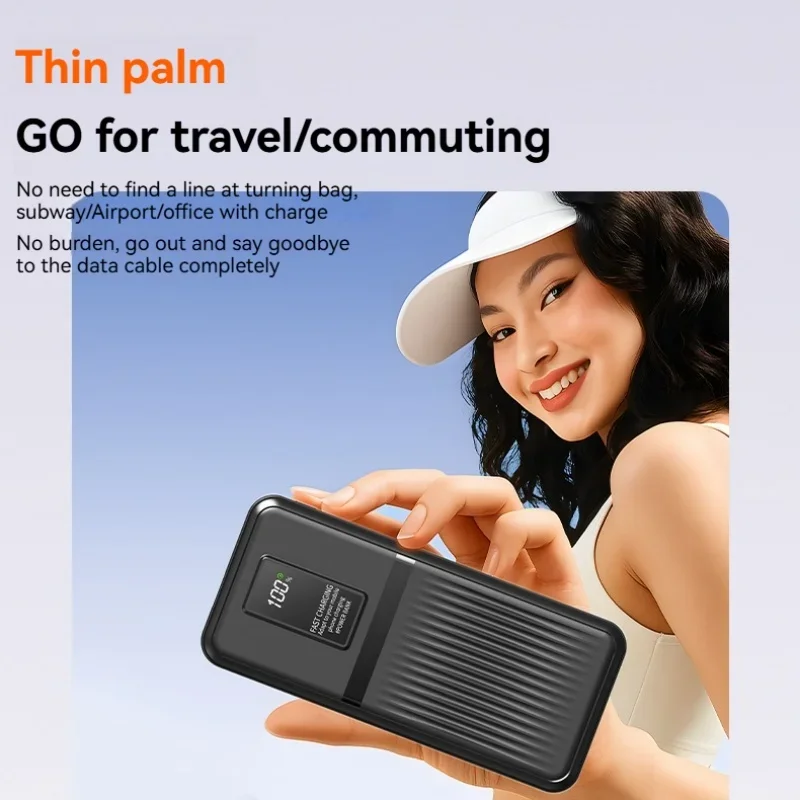 باور بانك Xiaomi MIJIA بقدرة 200000 مللي أمبير في الساعة، بطارية محمولة ذات سعة كبيرة، شحن سريع للغاية، يأتي مع كابلين للهاتف