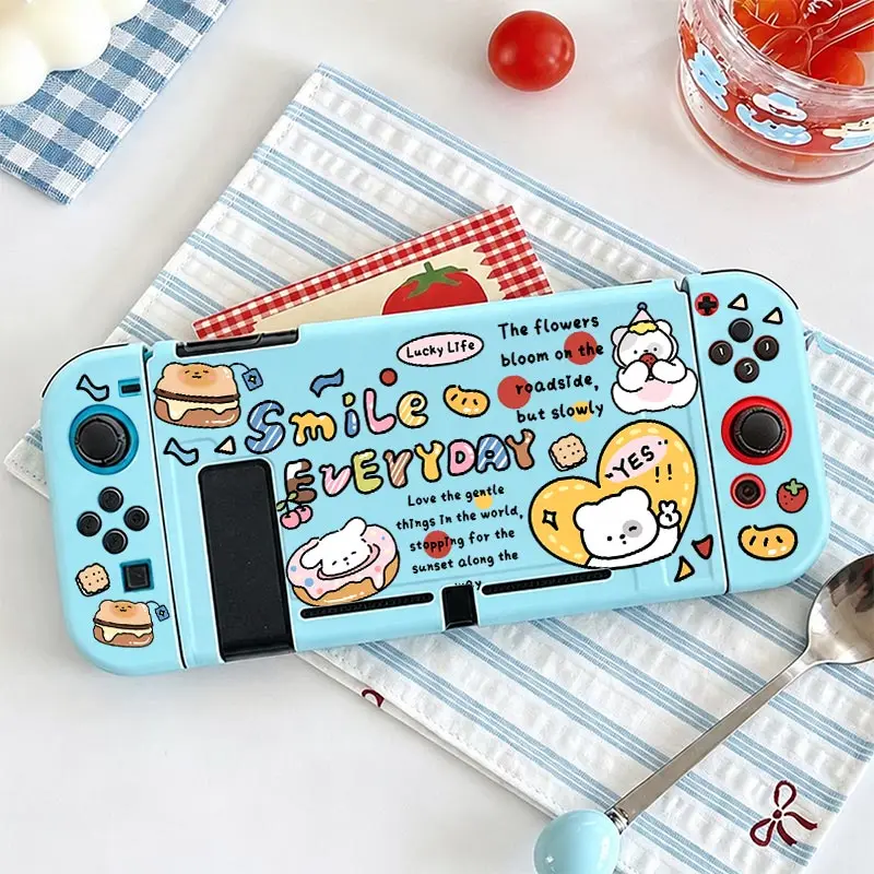 Split Protective Cover for Nintendo Switch NS Game Console TPU Split Protective Case Anti-Scratch Shell Protector
