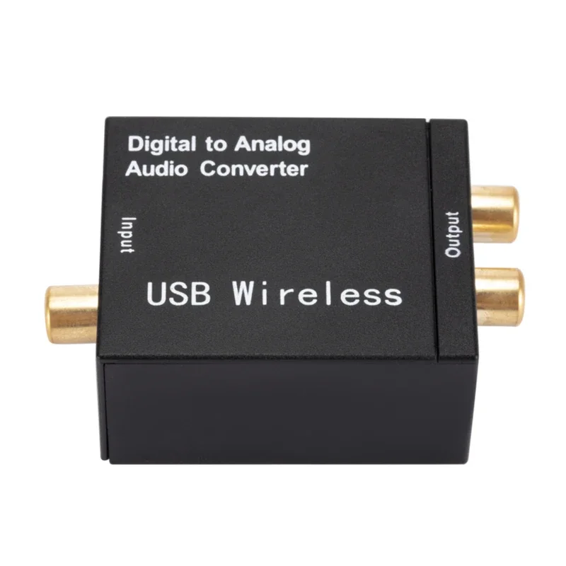 Digital to Analog Audio Converter Support Bluetooth Optical Fiber Toslink Coaxial Signal to RCA R/L Audio Decoder SPDIF DAC