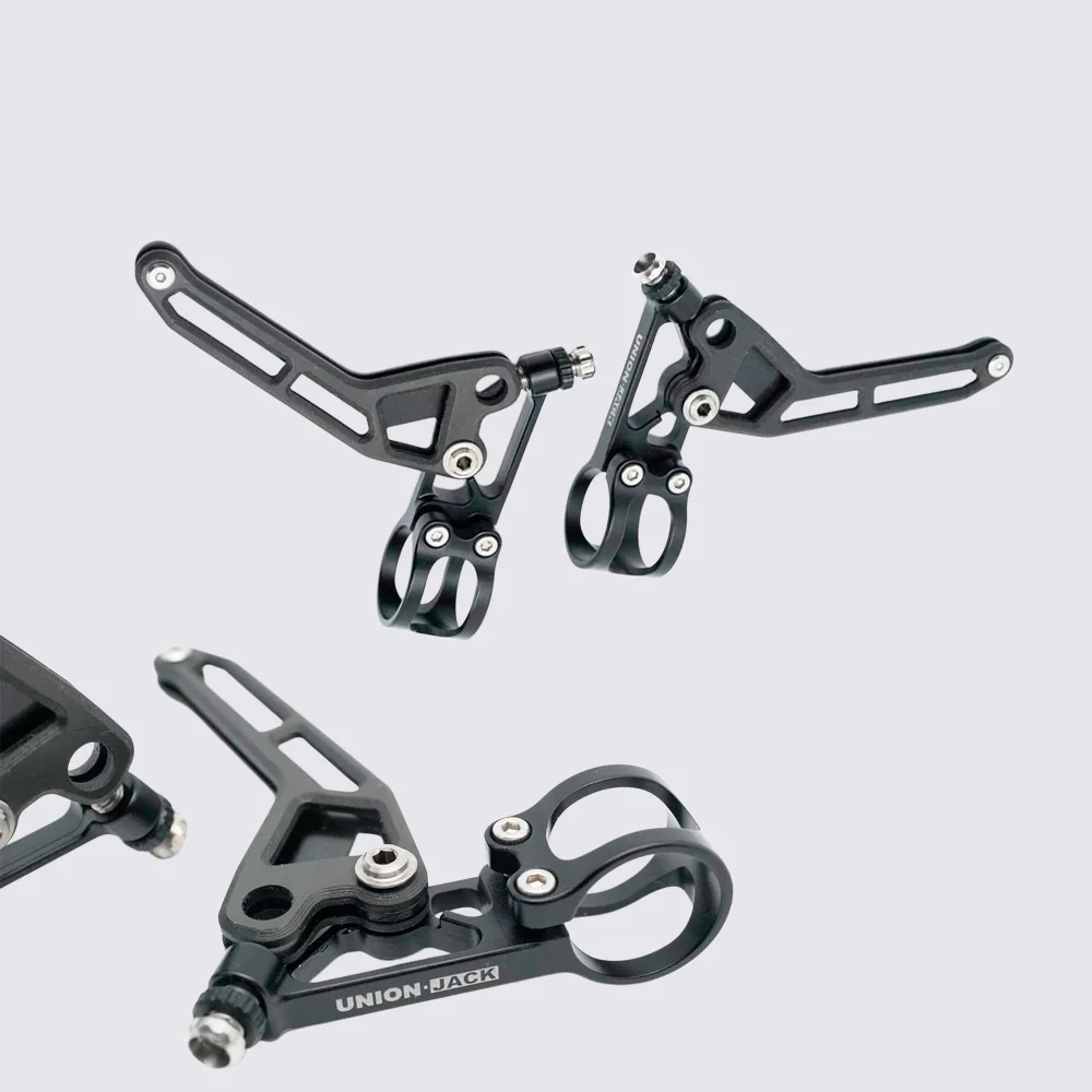 1Pair Carbon Fiber Brake Levers for Brompton Folding Bike Brake Lever with Metal Base and Titanium Pivots 53/pair