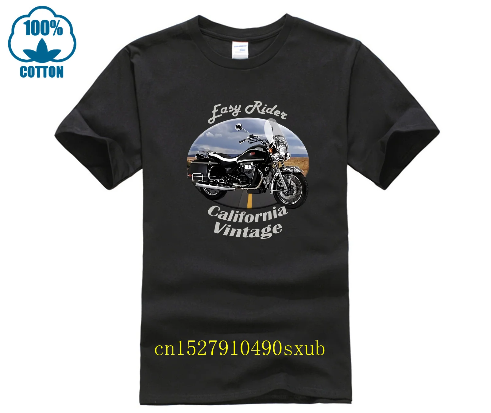 Мужская темная футболка Moto Guzzi California Vintage Easy Rider