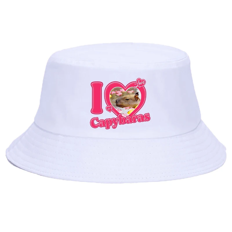 Funny Animals Capybara Summer Hat Women Men Panama Bucket Cap The Design Flat Visor hat Harajuku 90s Fisherman hat Bucket hats